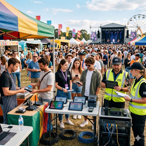 Event WiFi and cashless POS ticketing systems